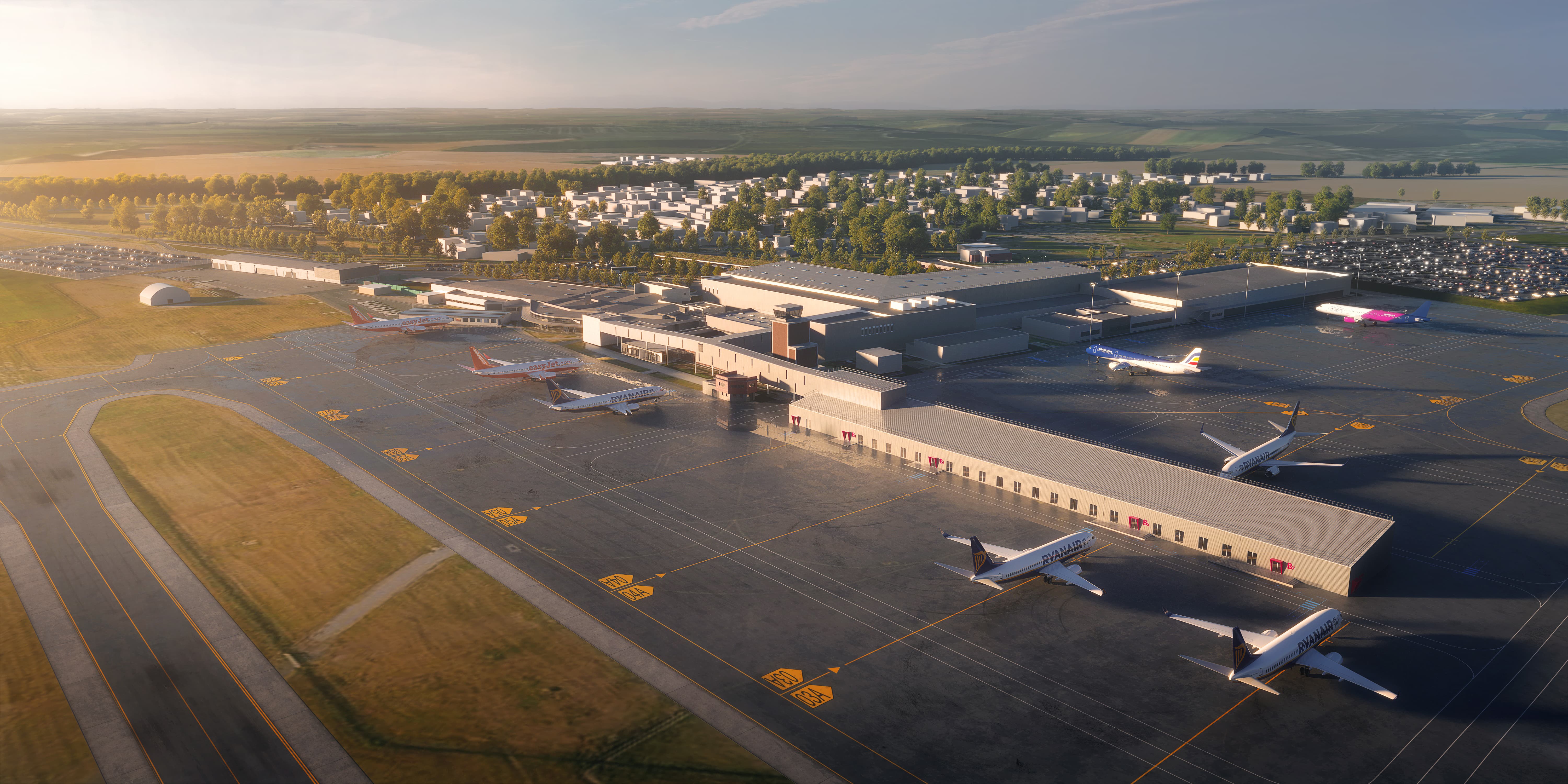 Vue générale de l'aéroport